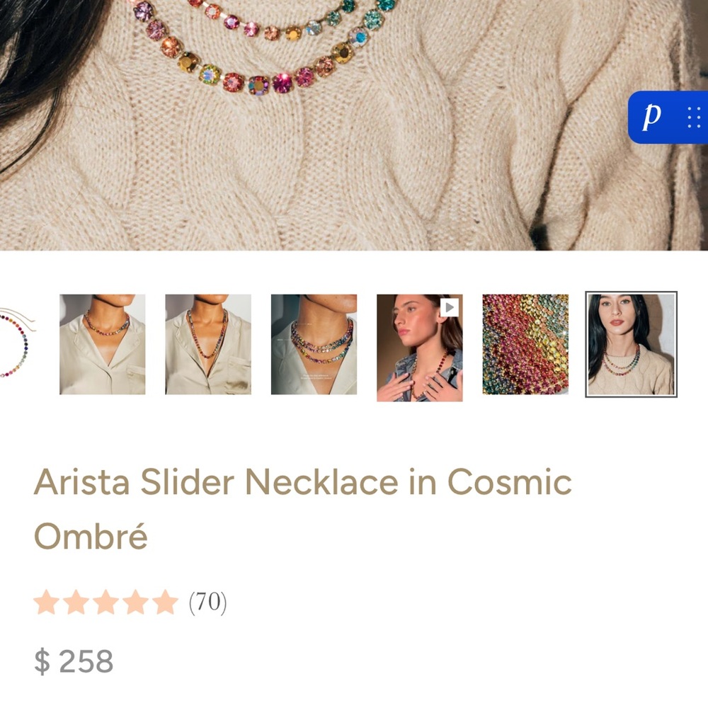 Loren Hope Arista Slider Necklace in Cosmic Hope - Picture 5 of 9
